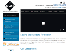 Tablet Screenshot of benchmarkglassandmirror.com